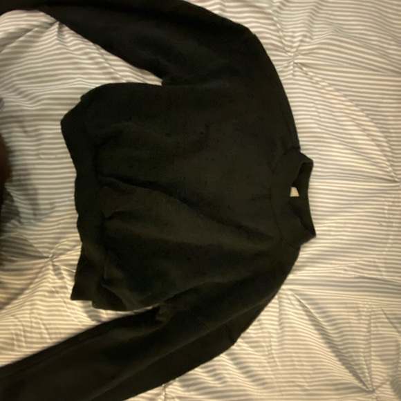 Black crop sweatshirt - Picture 5 of 5